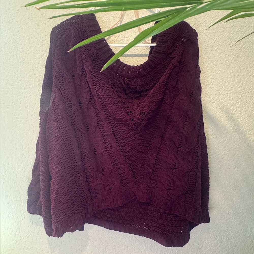 Off shoulder slouchy sweater